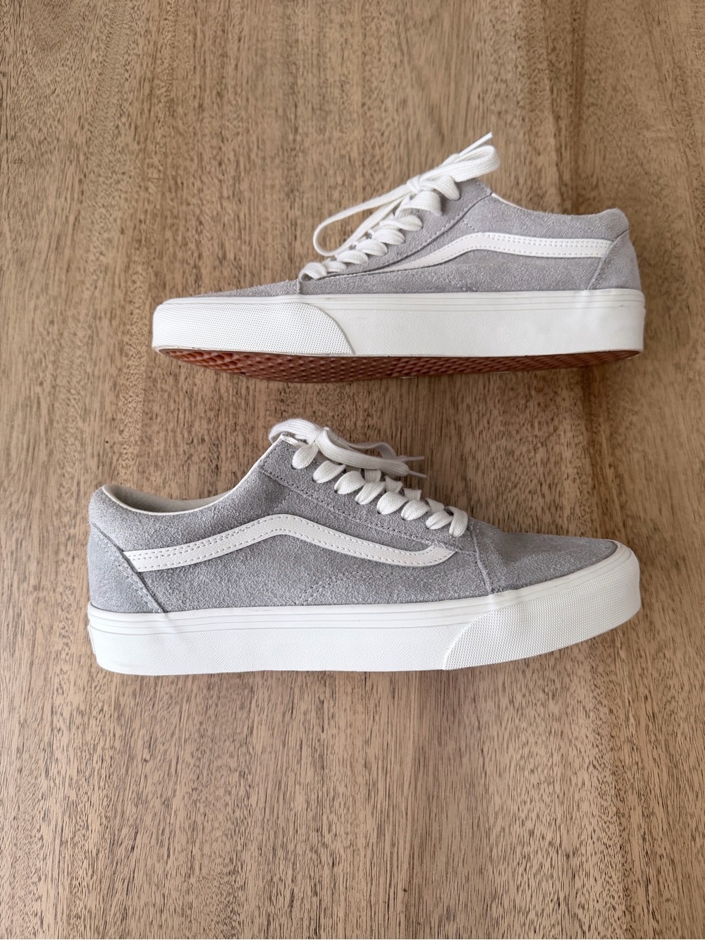 Vans Classic Old Skool Low Top Grey Suede Sneakers Mens 8 Womens 9.5